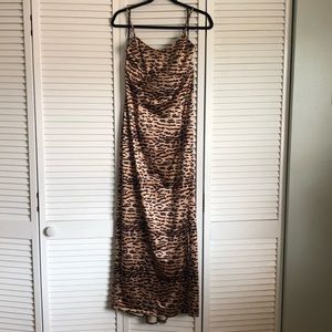 VINTAGE JESSICA MCCLINTOCK LEOPARD PRINT GOWN